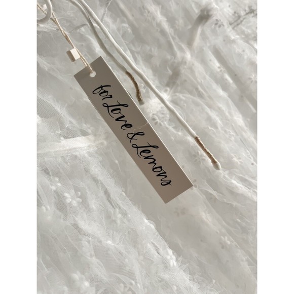 For Love & Lemons Kalea Sheath Midi Dress Women's Small Boho Wedding Bridal - Picture 8 of 14